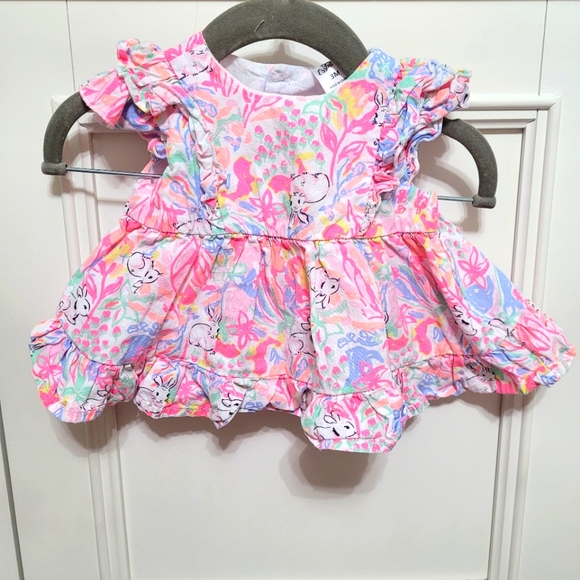 Baby Essentials Other - 💥3/$24 Baby Essential‎ Easter Print Dress with Bloomers